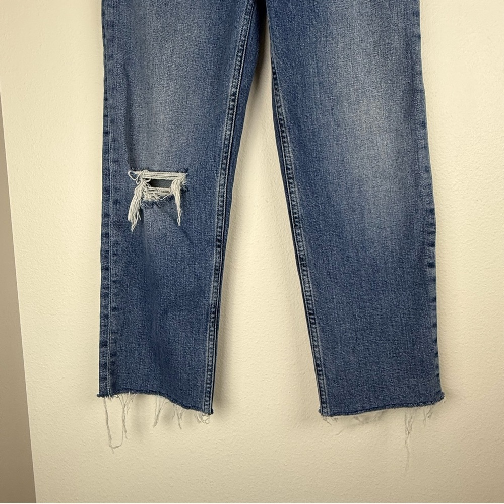 RE/DONE Ultra High Rise Stove Pipe Denim Jeans Vintage Indigo Destroyed Women 27 - Picture 7 of 12